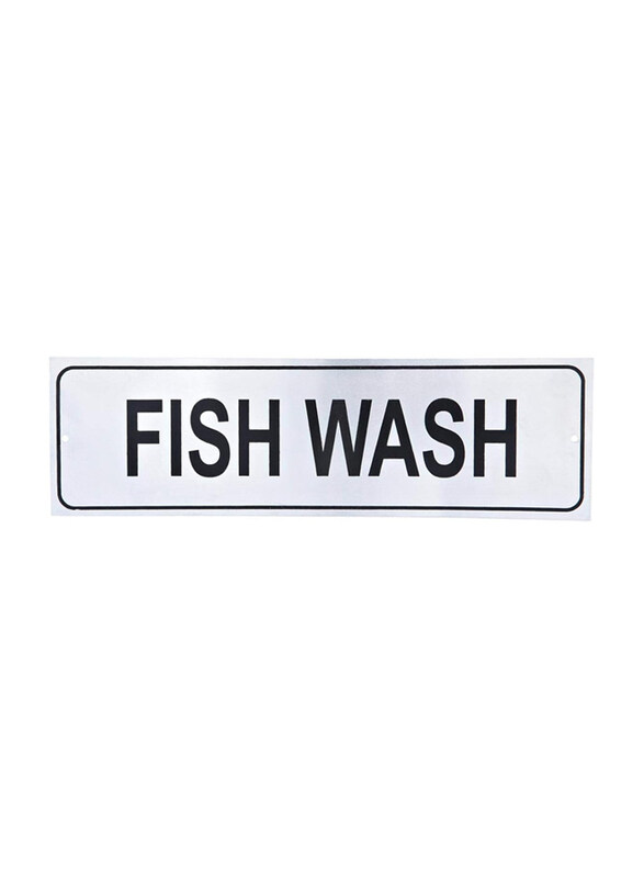 

Raj 26cm Steel Sign Board Fish Wash, LP0022, Silver