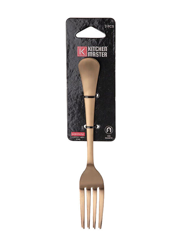 

Kitchen Master 3-Piece Magnum Stainless Steel Table fork, KM0110TF, Copper