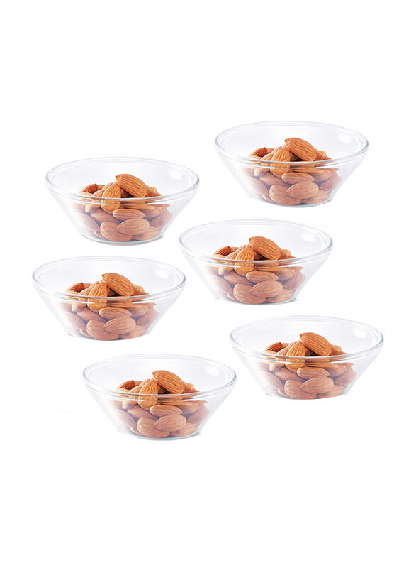 

Borosil 170ml Kattories Venus Glass Round Bowls Set for 6, BVNASVGK170, Clear