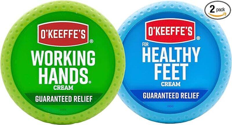 

Generic O'Keeffe's Working Hands Hand Cream, 3.4 Ounce Jar and Healthy Feet Foot Cream, 3.2 Ounce Jar