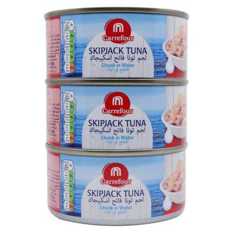 

Generic Carrefour Skipjack Tuna Chunk In Water 170g Pack of 3