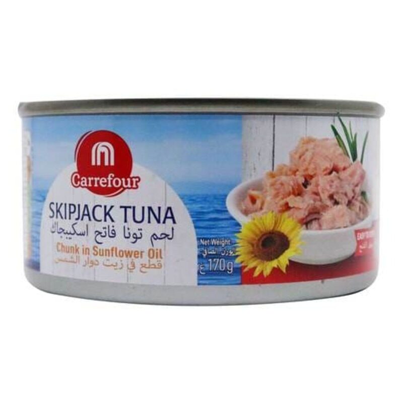 

Generic Carrefour Skipjack Tuna Chunk In Sunflower Oil 170g