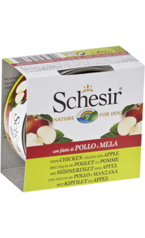

Schesir Chicken Fillets With Apple Dog Wet Food