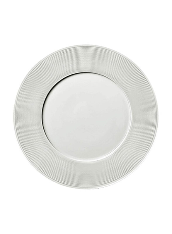 

Baralee 21cm Porcelain Round Wish Flat Plate with Wide Rim, White