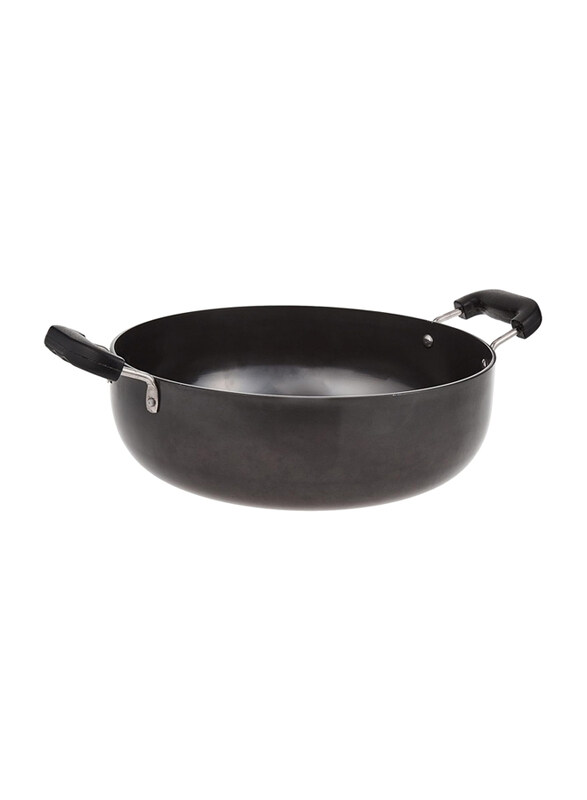 

Raj 29cm/16 Anodized Deep Kadai, Black
