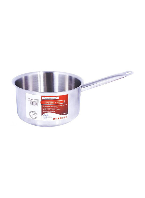 

Chefset 16cm Stainless Steel Sauce Pan Without Lid, Silver