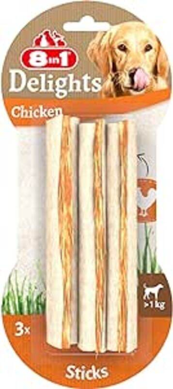 

8in1 Delights Twisted Chicken Stick Dog Chews