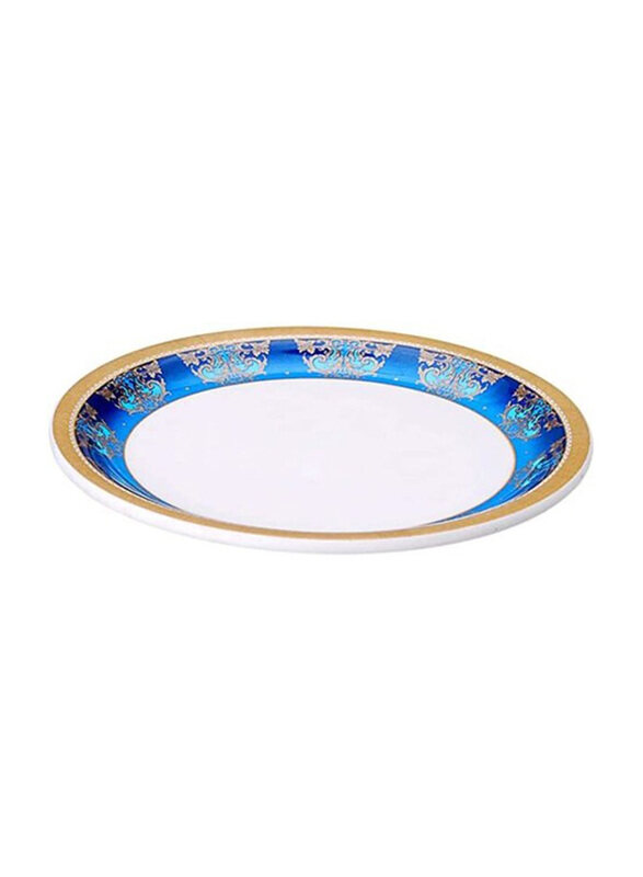 

Dinewell 7.5-inch Royal Decor Dinner Plate, Blue/White