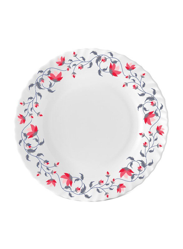 

Borosil 9-Inch Larah Fluted Pentas Opal Soup Plate, 9SPFLPE, White