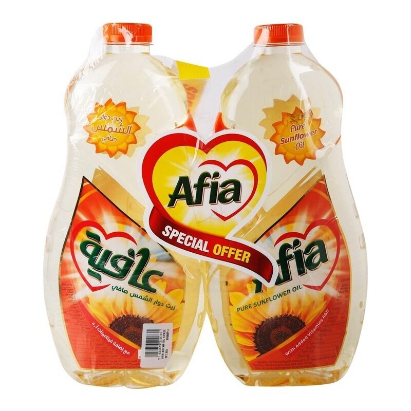 

Afia Lightest On Stomach Sunflower Oil 1.5L Pack of 2