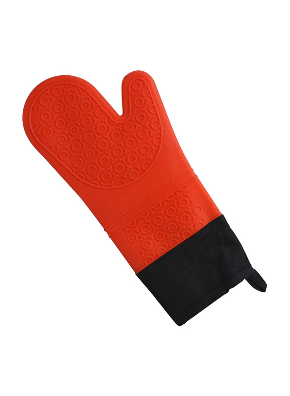 

RK Regular Size Silicone Oven Gloves, Red/Black