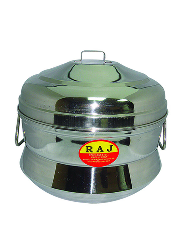 

Raj Medium 12 Count 3-Part Steel Iddly Pot, KKIP0M, Silver