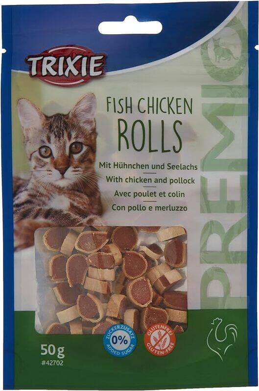 

Trixie Premio Bites Fish Chicken Rolls Cat Treats