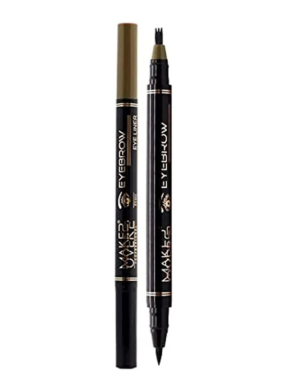 

Make Over 22 2-In-1 Eyebrow And Eyeliner, Black/Soft Brown
