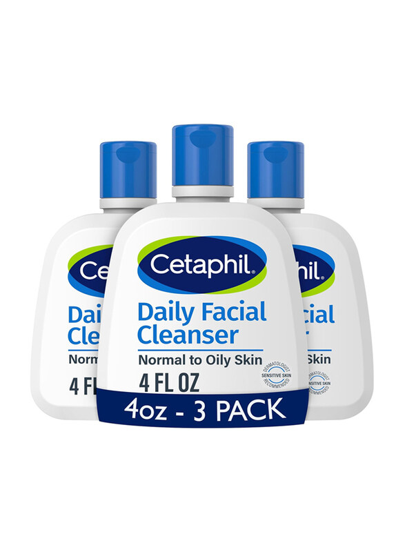 

Cetaphil Daily Facial Cleanser Face Wash for Sensitive Skin, 3 x 4oz, 3 Pieces
