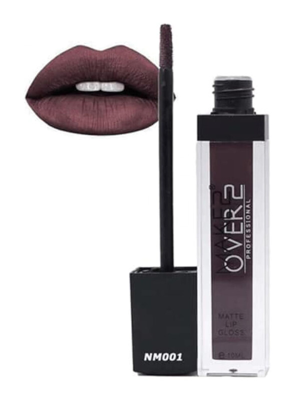 

Make Over 22 Matte Lip Gloss, NM001, Dark Purple