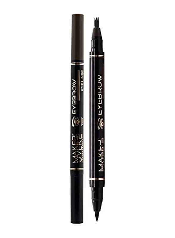 

Make Over 22 2-In-1 Eyebrow And Eyeliner, Black/Medium Brown