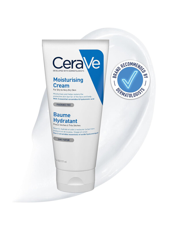 

Cerave Moisturising Cream With Hyaluronic Acid For Dry To Very Dry Skin, 177ml