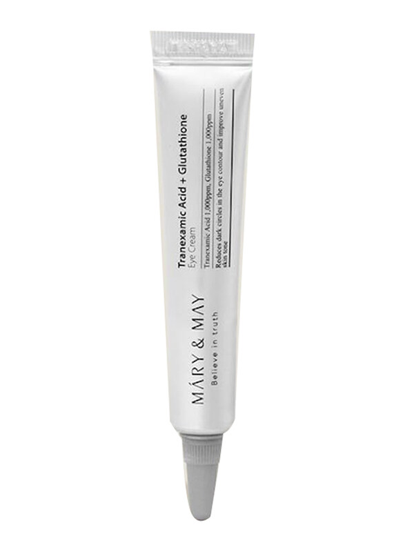 

Mary & May Korean Skincare Tranexamic Acid + Glutathione Eye Cream with Vitamin C, 12gm