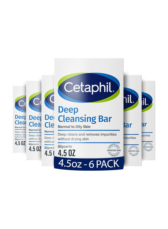 

Cetaphil Deep Cleansing Face & Body Bar for All Skin Types, 6 Pieces