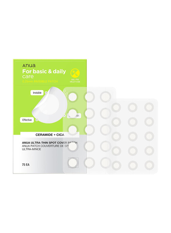 

Anua 2 Sizes Invisible Ultra-Thin Spot Cover Patch, 75 Pieces