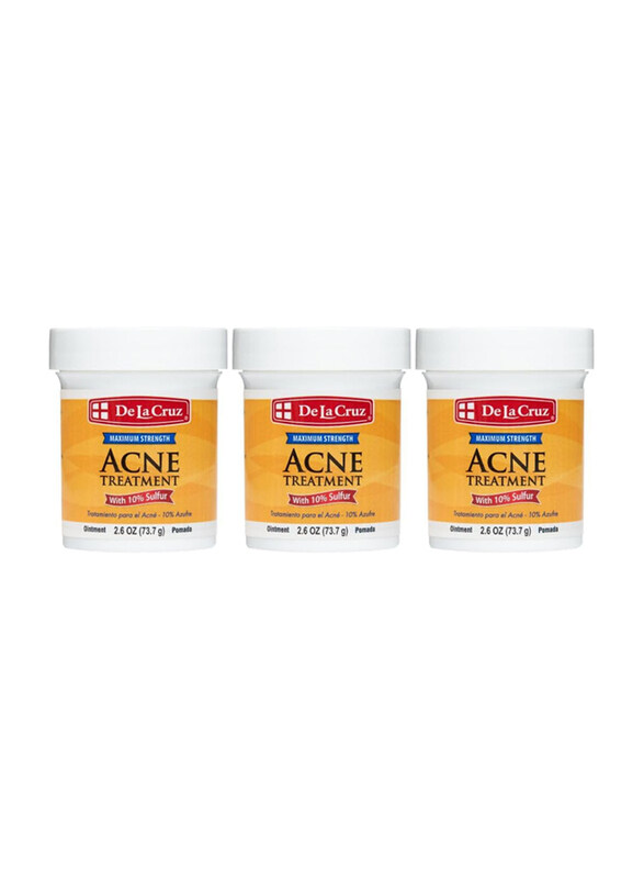 

De La Cruz 10% Sulfur Ointment Acne Treatment, 3 x 2.6oz, 3 Pieces