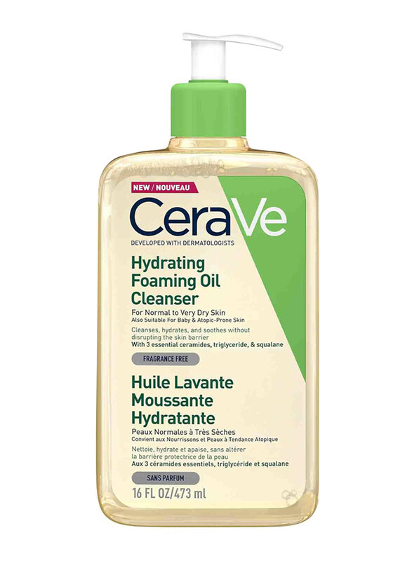 

Cerave Hydrating Foaming Oil Cleanser for Normal to Very Dry Skin with Squalane, 473ml