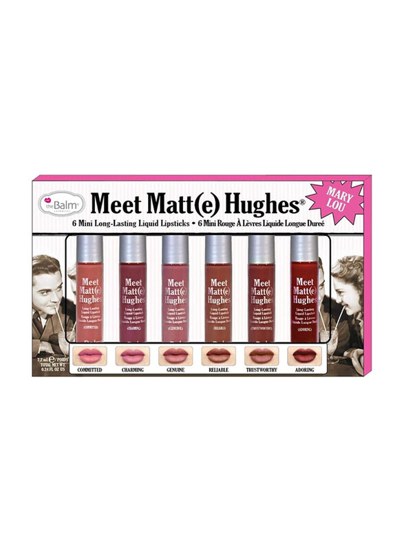 

The Balm Meet Hughes 6 Mini Matte Lipsticks, Multicolour