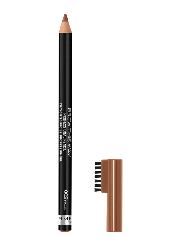 

Rimmel London Brow This Way Professional Eyebrow Pencil, 1.4g, 02 Hazel, Brown