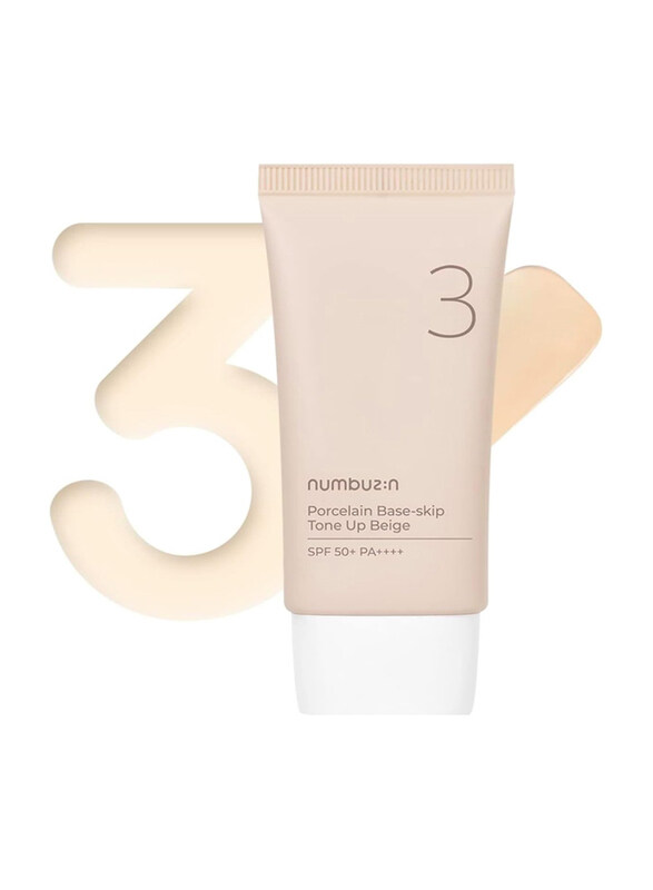 

Numbuzin Foundation, No. 3 Porcelain Base-Skip Tone Up Beige, Beige