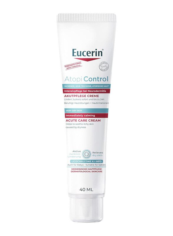 

Eucerin AtopiControl Acute Care Body Cream with Ceramides Relieves Locatized Irritation & Itch Intensive Care for Dry, 40ml