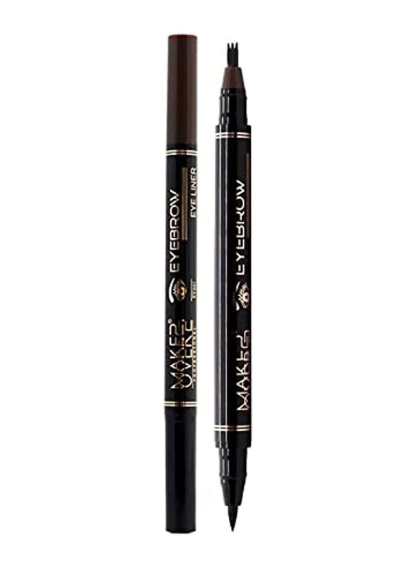 

Make Over 22 2-In-1 Eyebrow And Eyeliner Pen, Black/Chocolate