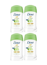 Dove Go Fresh Moisturising Cream Deodorant Stick with Cucumber And Green Tea, 40g, 4 Piece