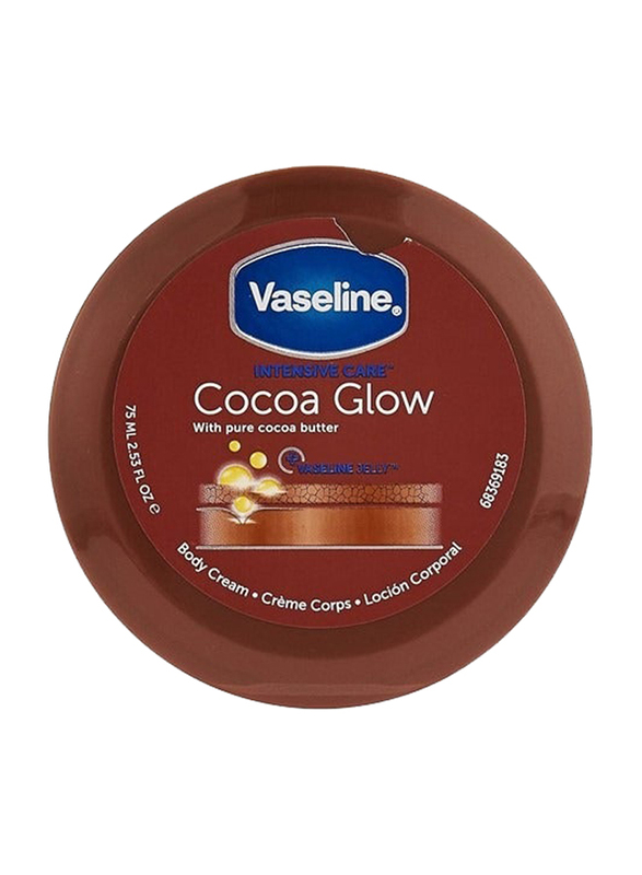 Vaseline Cocoa Glow Body Cream with Pure Cocoa Butter, 75ml