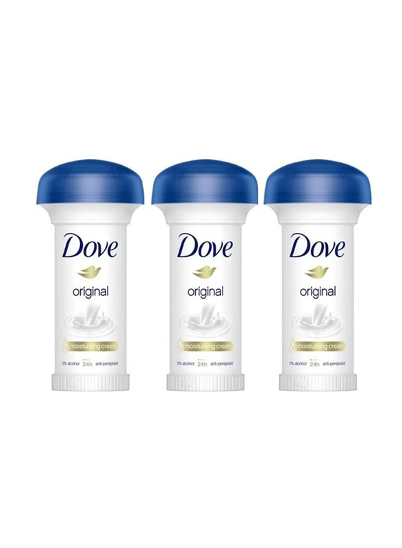 Dove Original Moisturising Cream, 50ml, 3 Pieces