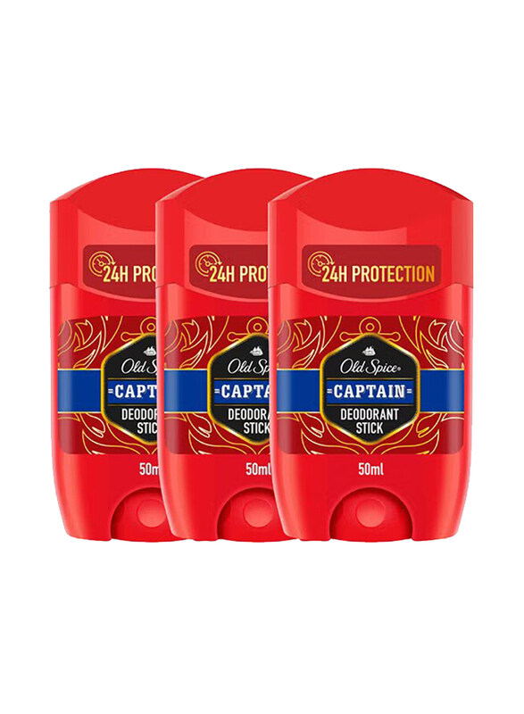 

Old Spice Captain Deodorant Stick, 50ml, 3 Pieces