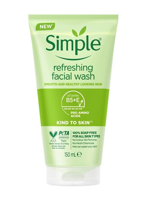 Simple Refreshing Facial Wash for All Skin Type, 150ml