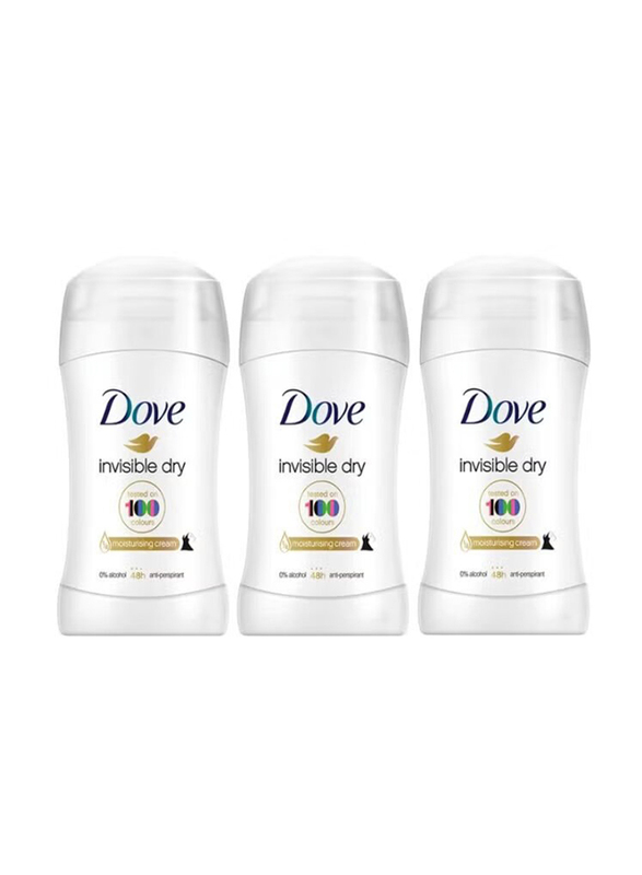 Dove Invisible Anti-Perspirant Dry Stick Deodorant, 14g, 3 Piece