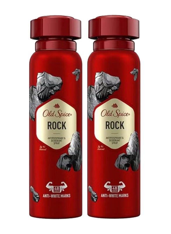 

Old Spice Rock Antiperspirant and Deodorant Body Spray, 150ml, 2 Pieces