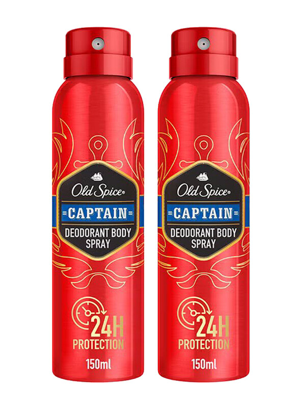 

Old Spice Captain Deodorant Body Spray, 150ml, 2 Pieces