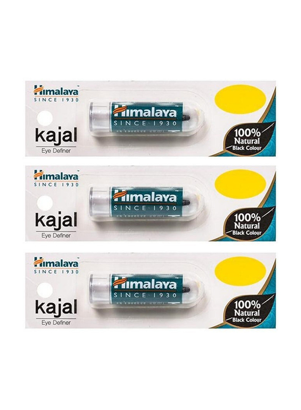 Himalaya Eye-Definer Kajal 100% Natural, 3 x 1gm, Black