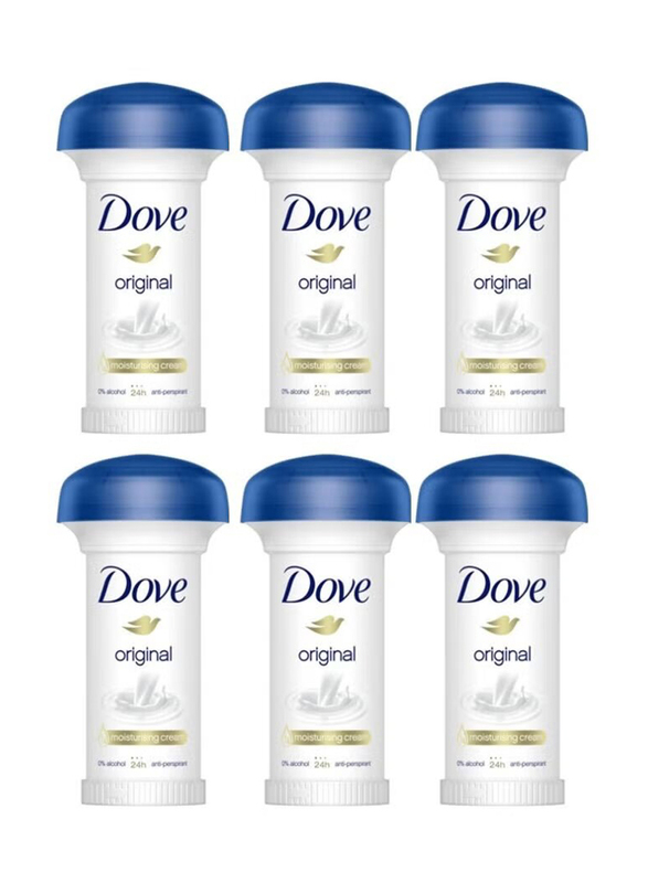 Dove Original Moisturising Cream, 50ml, 6 Pieces