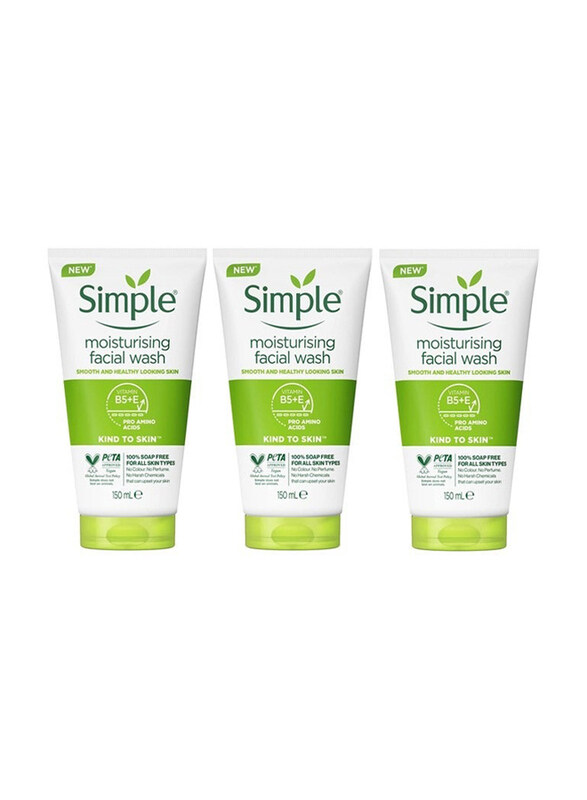 

Simple Moisturising Facial Wash for All Skin Type, 3 x 150ml