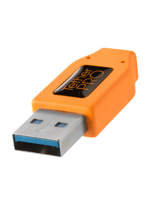 Tether Tools TetherPro USB 3.0 to Micro-B Cable, 4.6 Meters, Orange