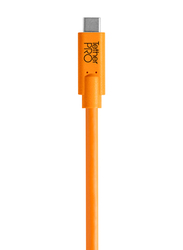 Tether Tools TetherPro USB 3.0 to USB-C Cable, 4.6 Meters, Orange