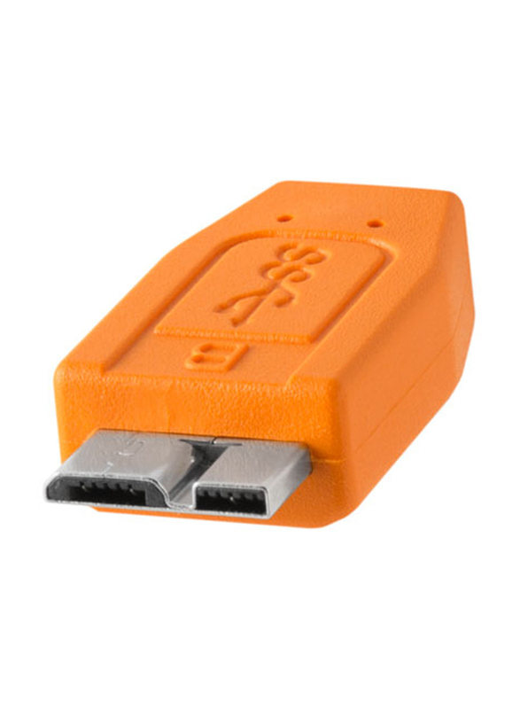 Tether Tools TetherPro USB 3.0 to Micro-B Cable, 4.6 Meters, Orange