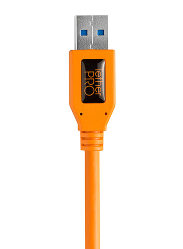 Tether Tools TetherPro USB 3.0 to Micro-B Cable, 4.6 Meters, Orange