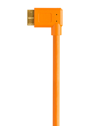 Tether Tools TetherPro USB 3.0 to Micro-B Right Angle Cable, 4.6 Meters, Orange