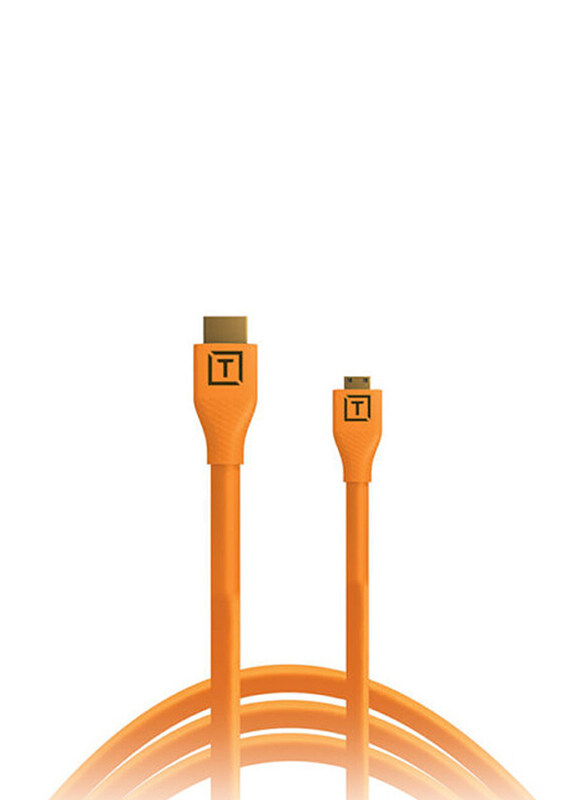 

Multiple Tether Tools TetherPro HDMI Micro to HDMI 2.0 Cable, 4.6 Meters, Orange