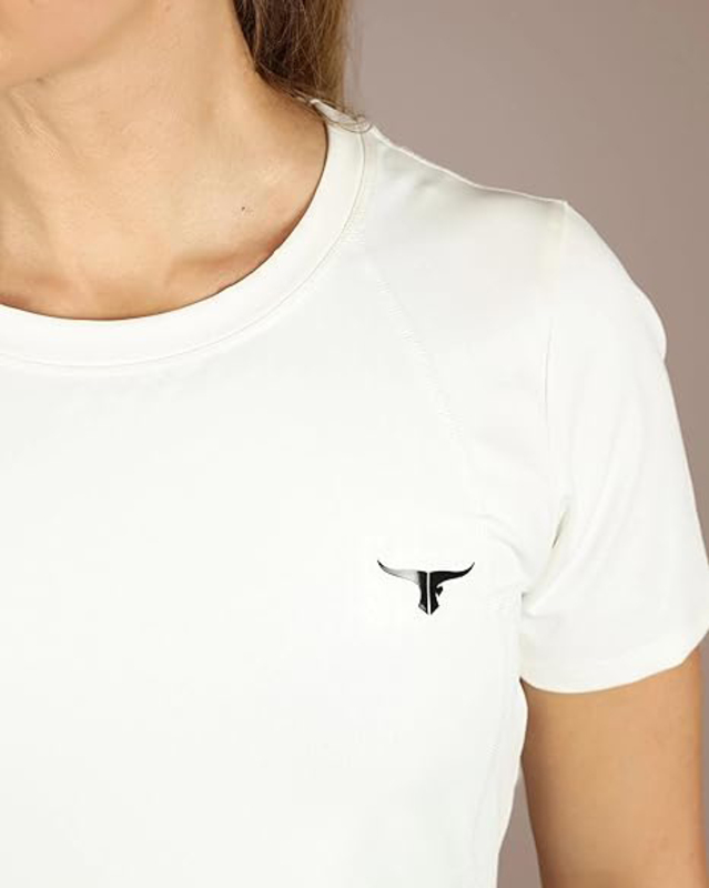 Thugfit KittyHawk T-Shirt for Women, White, Medium